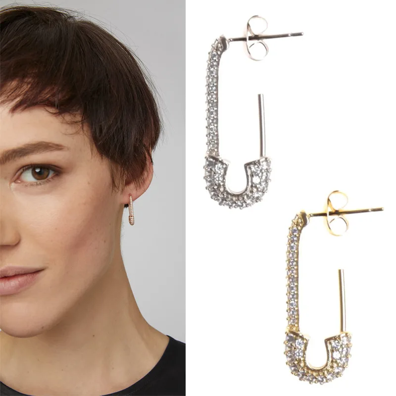 

Withered Full Diamond Pin Earrings, Feminine European And American Temperament Jewelry Earrings Women's Earrings Ear Cuffs