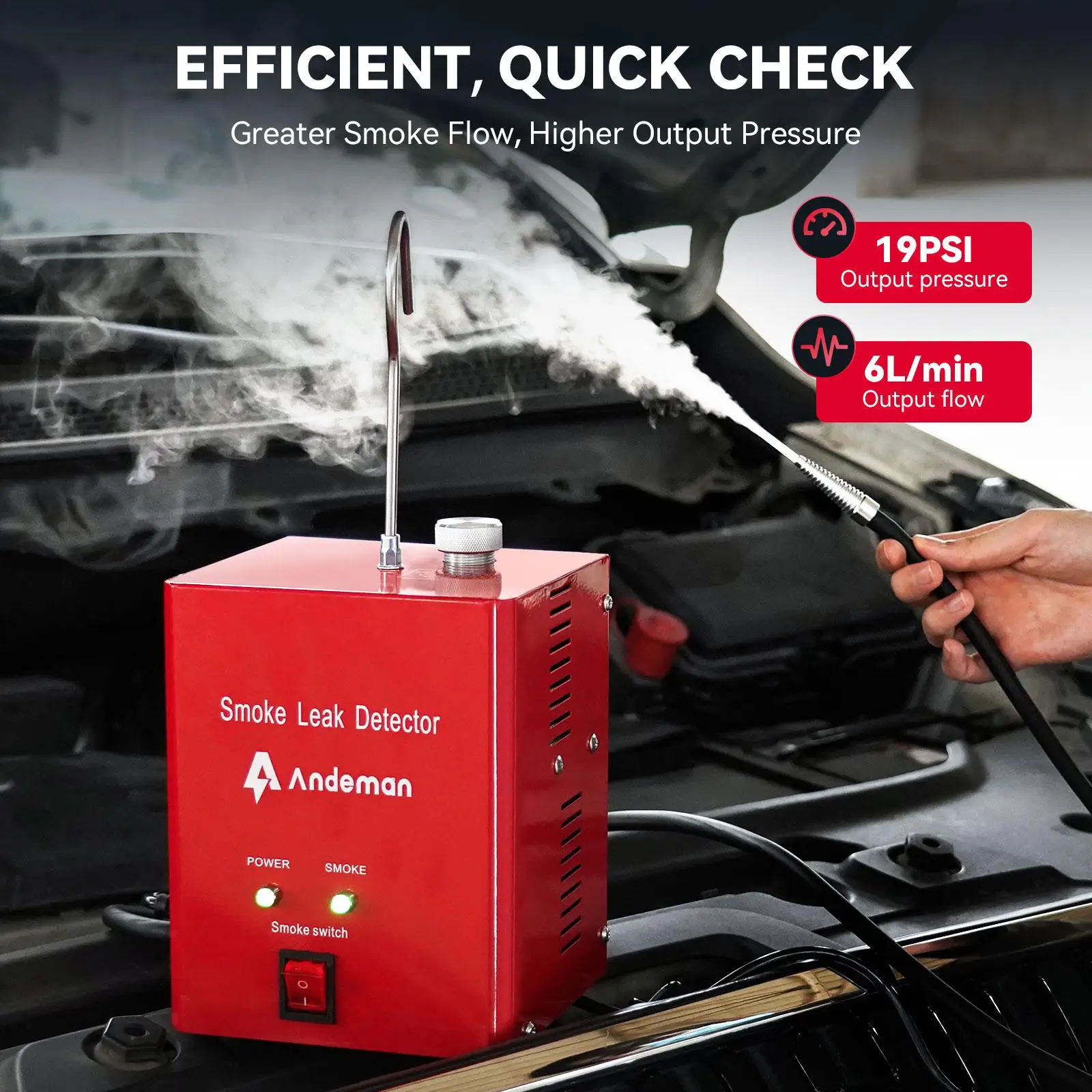 12V Car Smoke Leak EVAP Smoke Leak Tester Machine Vacuum Fuel Pipe Oil Leakage Detector Auto Diagnostic Tools