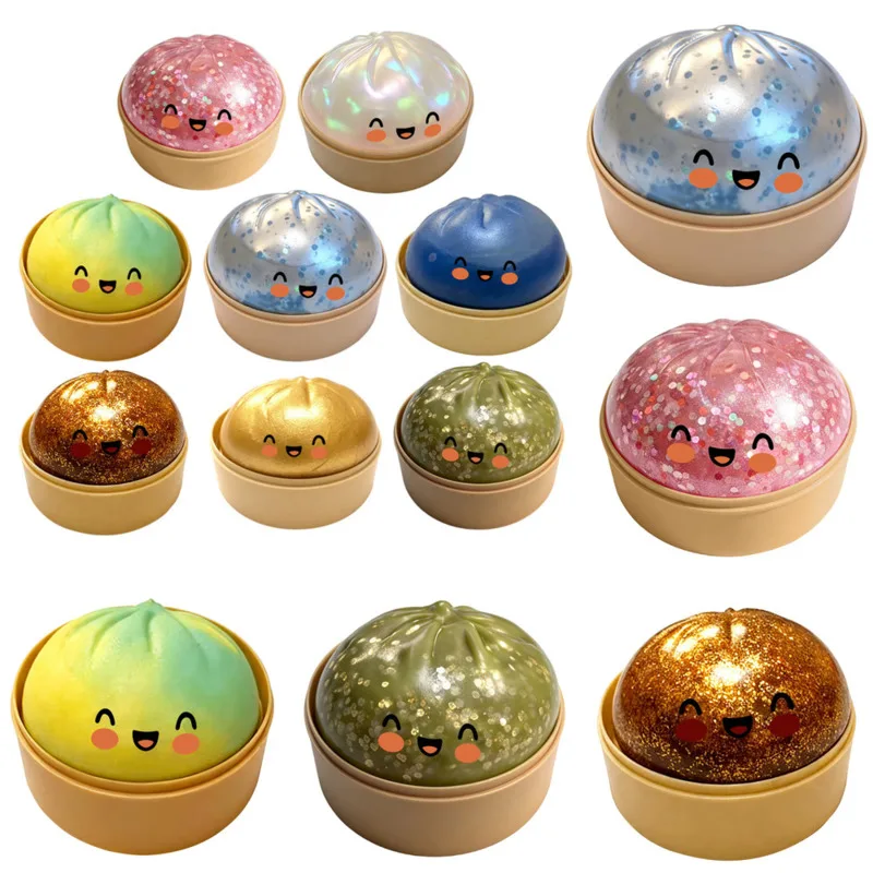 

Bao Bun Squishy Model Cute Y2K Simulation Steamed Bun Stress Relief Soft Non-Sticky Squeeze Toy Funny Desk Decoration Gift New