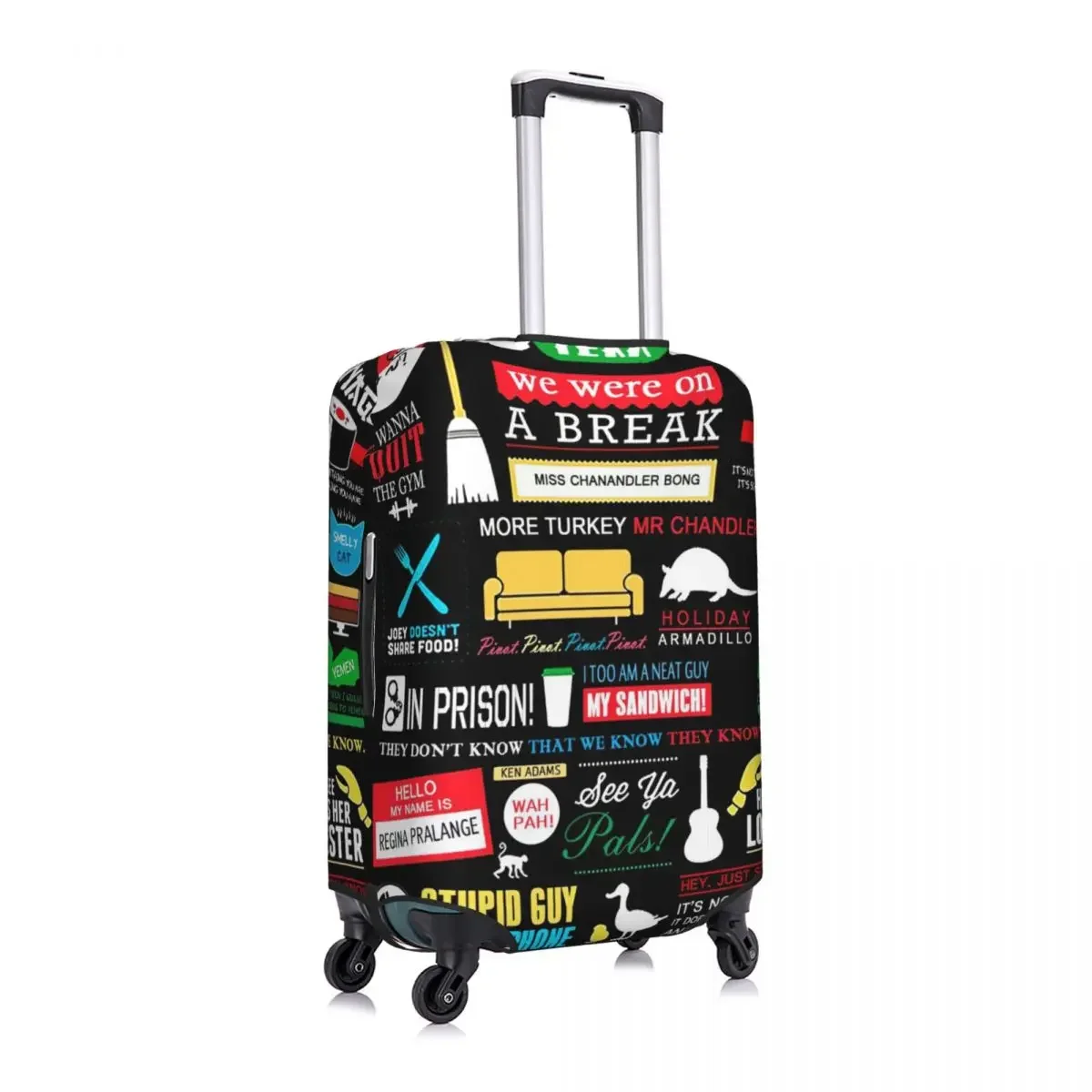 Friends Tv Show Print Luggage Protective Dust Covers Elastic Waterproof 18-32inch Suitcase Cover Travel Accessories