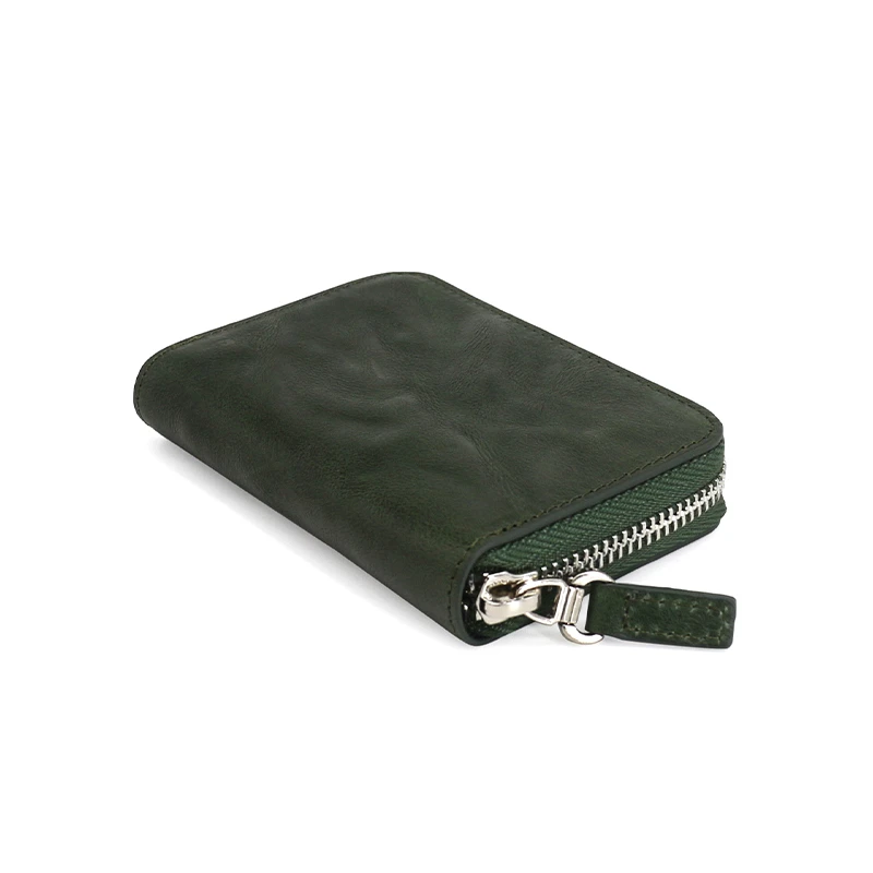 Credit Card Bag Genuine Leather Luxury Accordion ID Card Case Identity Driving License Pack Unisex Cowhide Zipper Purses