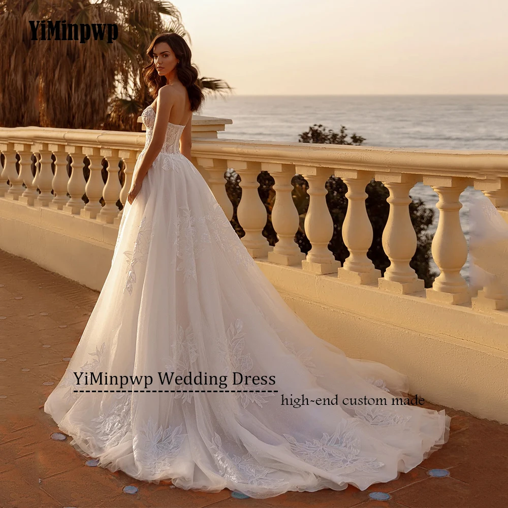 Elegant Bridal Dress 2025 Lace Sleeveless Applique Wedding Dresses For Bride Backless Vinatge Beach Bride Gown Women Customized