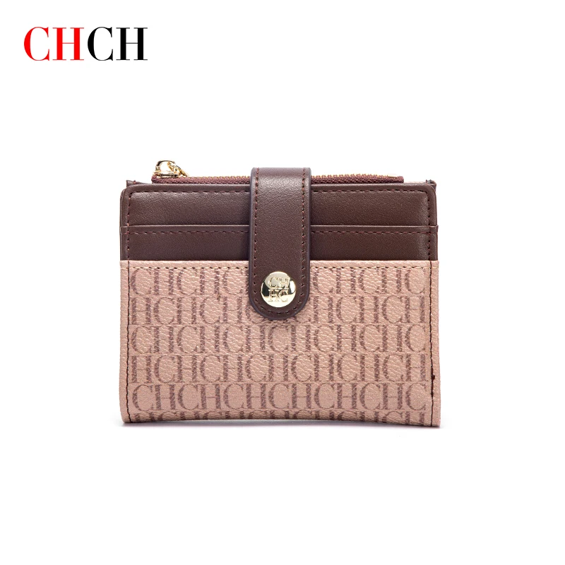 CHCH Fashion Classic Retro Men's and Women's Universal Wallet PVC Material Multi functional Portable Card Bag Change