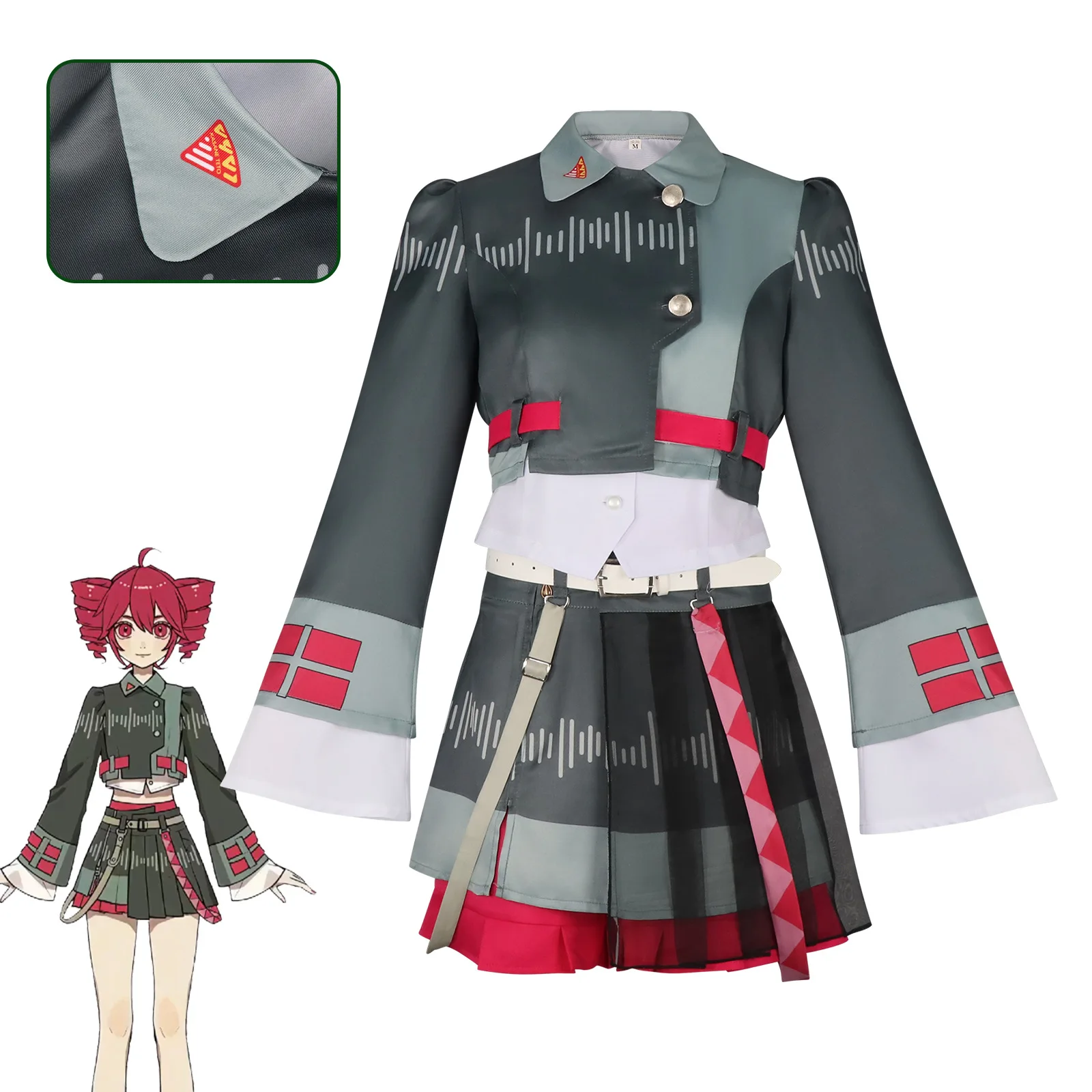 

Kasane Teto Cosplay Voicepeakk Uniforms Wig Anime Diva Singer Women Cute Red Ponytail Girls Teto Costume Halloween Stage Outfit