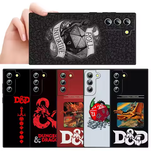 D-Dungeons D-Dragons D-DND Phone Case For S23 Samsung S24 Ultra S22 S20 Fe S21 Plus Galaxy A54 A34 A16 A53 A13 Back Cover