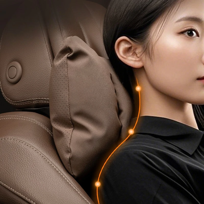 Car For LEAPMOTOR T03 C10 B10 C01 C16 2025 2026 Headrest Pillow Leather Car Neck Pillow Seat Waist Pillow Lumbar Support Interio