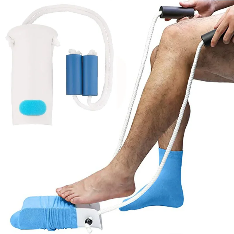 Dressing Aids Sock Aid Easy On and Off Stocking Slider Donner Pulling Assist Device Adjustable Cord for Elderly Seniors Pregnant