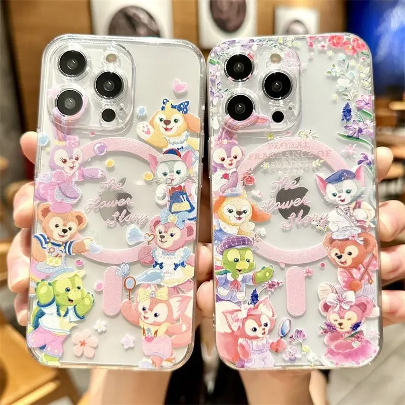 Cute Cartoon LinaBell Magsafe Magnetic Phone Case for iPhone 16 15 14 13 12 11 8 7 Plus Pro Max X XR XSMax Soft Clear Tpu Cover