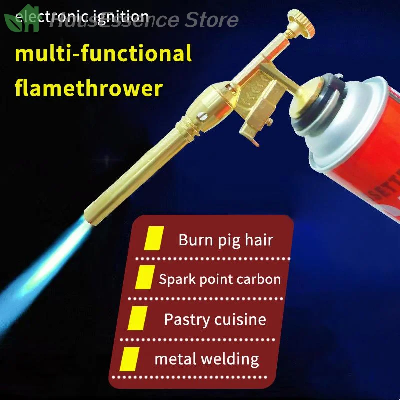 ※Portable Copper Welding Gas Torch Flame Butane Gas Burner Outdoor Camping BBQ Kitchen Lighter Welding Equipment Flamethr