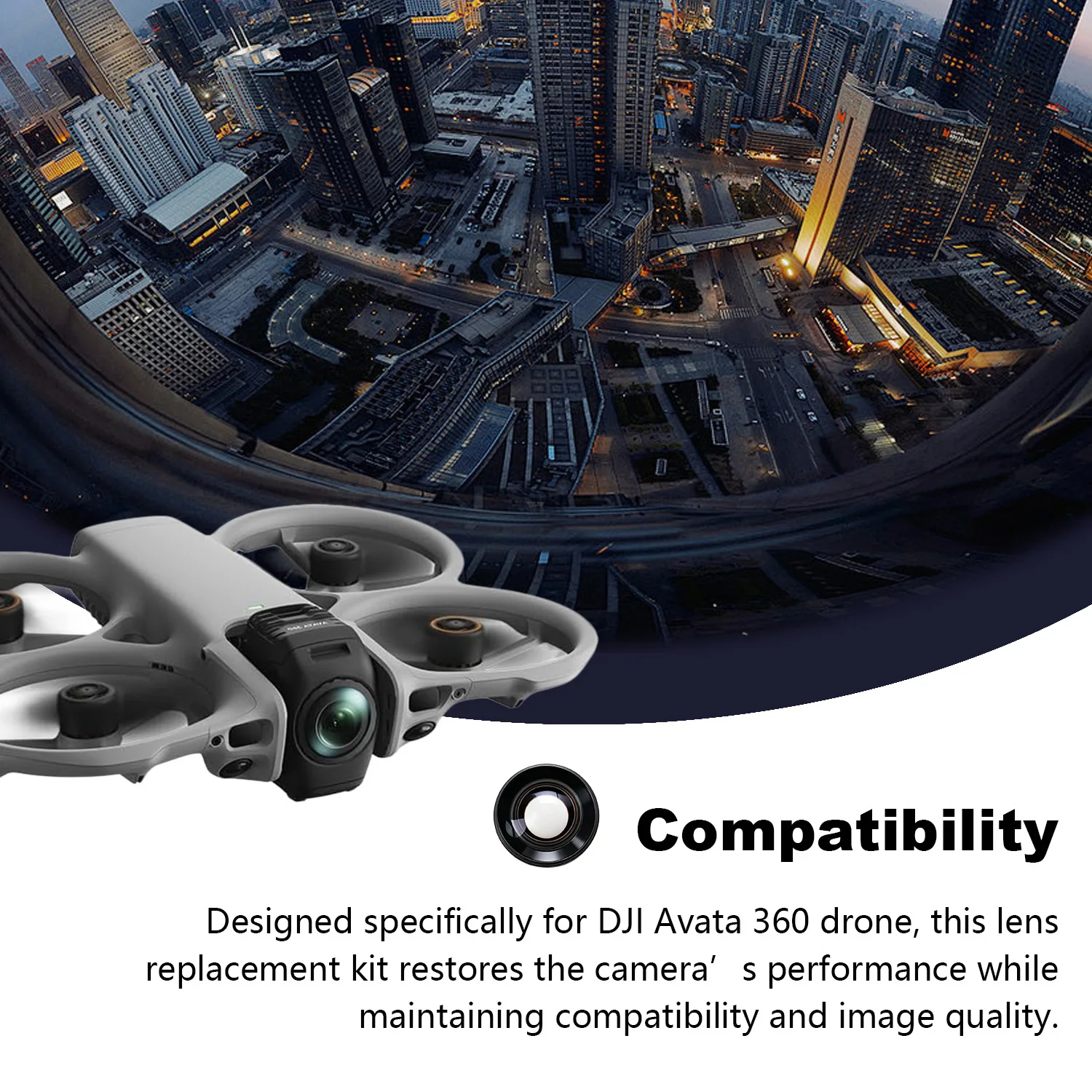 Ersatzlinsen-Set für DJI Avata 360 Optische Glaslinse mit Metall-Demontagewerkzeug Originalqualität Klarheit Schutz – Detail 9