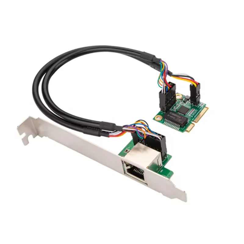 

Ethernet-карта 2,5 ГБ Mini Pcie 2,5G Base-T Гигабитный сетевой адаптер с 1 портами 2500 Мбит/с RJ45 Модуль контроллера локальной сети