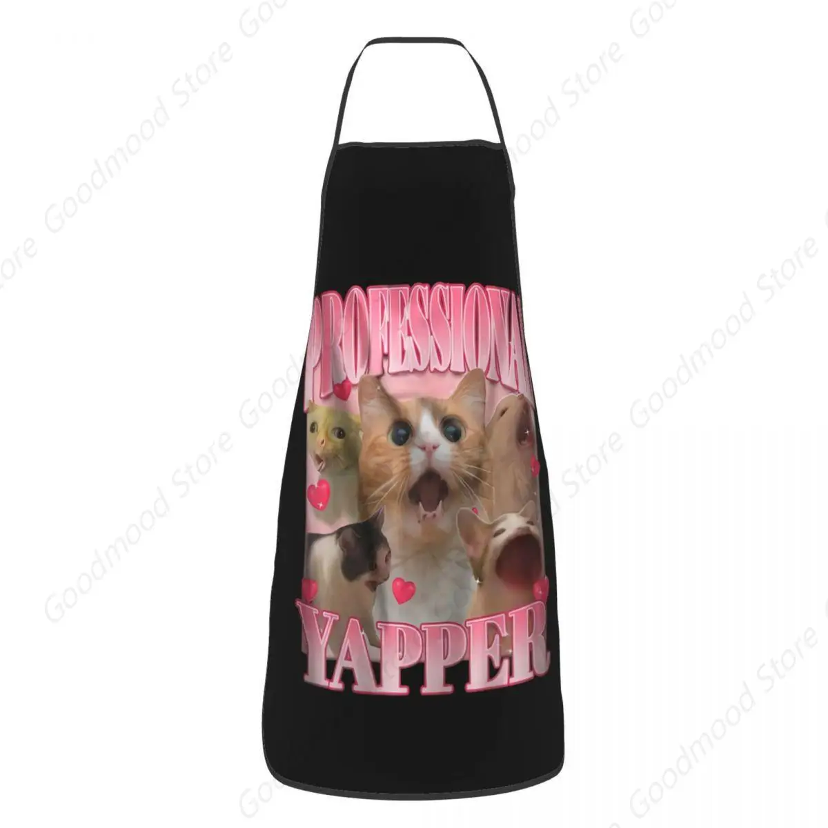 Custom Even Baddies Get Saddies Funny Cat Meme Apron for Women Men Unisex Bib Kitchen Cooking Tablier Cuisine Chef Painting