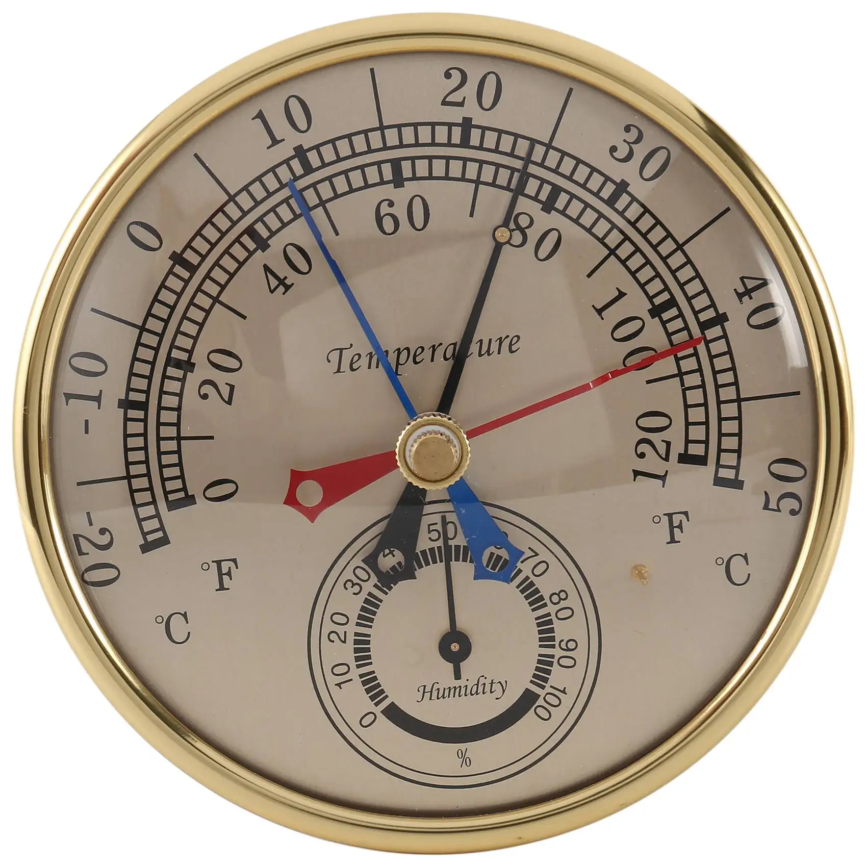 A75K 5inch Min Max Thermometer Hygrometer Wall Mount Wall Hang Analog Indoor Outdoor Anti Rain Temperature Humidity Meter