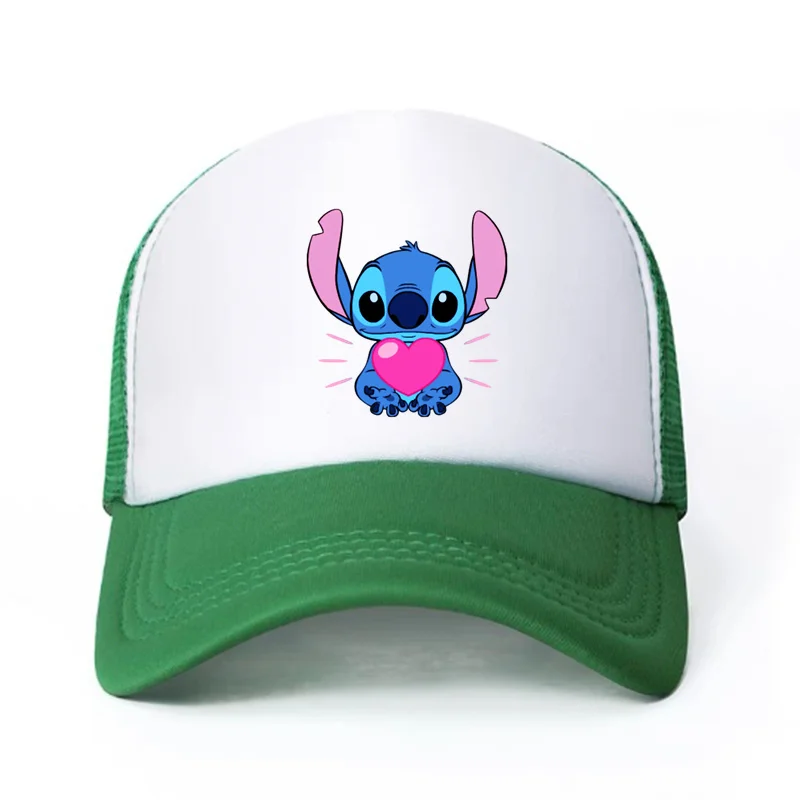 Kids Teen Cap Anime Stitch Print Boys Girls 6-15Y Visor Hat Sports Baseball Cap 58CM Beautiful Girls Charming Kawaii Casual Hat