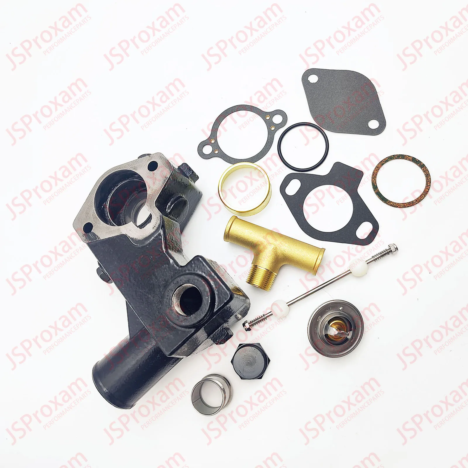 8M0061381 87290A4 Replaces Fit For Mercruiser 807252Q4 305 5.7 5.7l 5.0l 305 350 5.0 Thermostat Housing Kit Tee Valve