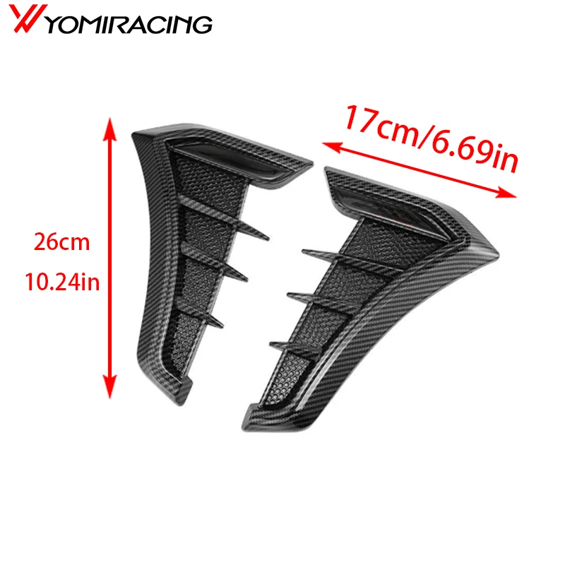 Vent Cover Fender Hood Air Flow Intake Trim Car Side  Exterior Accessories Wing Decals Ventilation Sticker Modified Styling 2pcs