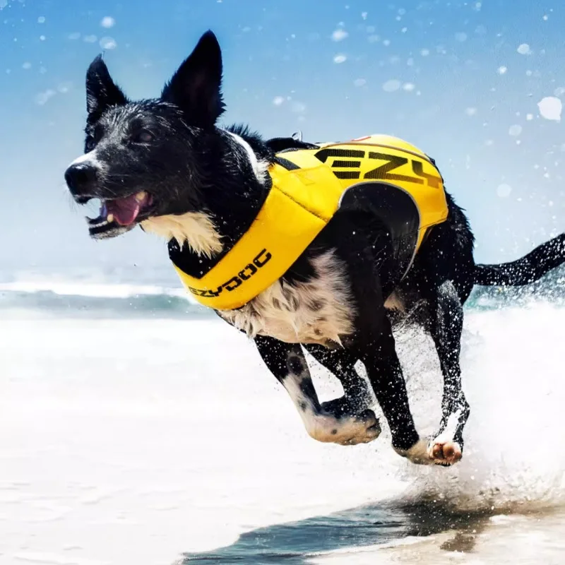 ‌Dog Life Jacket for Medium Large Dogs - Lightweight Waterproof Rip-Resistant Swim Vest with Quick Dry & Rescue Handle