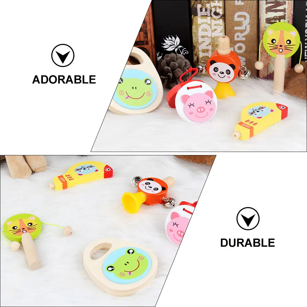 

5pcs Wooden Musical Instruments Kids Creative Percussion Educational Clappers Learning For Children Early Developmentwooden