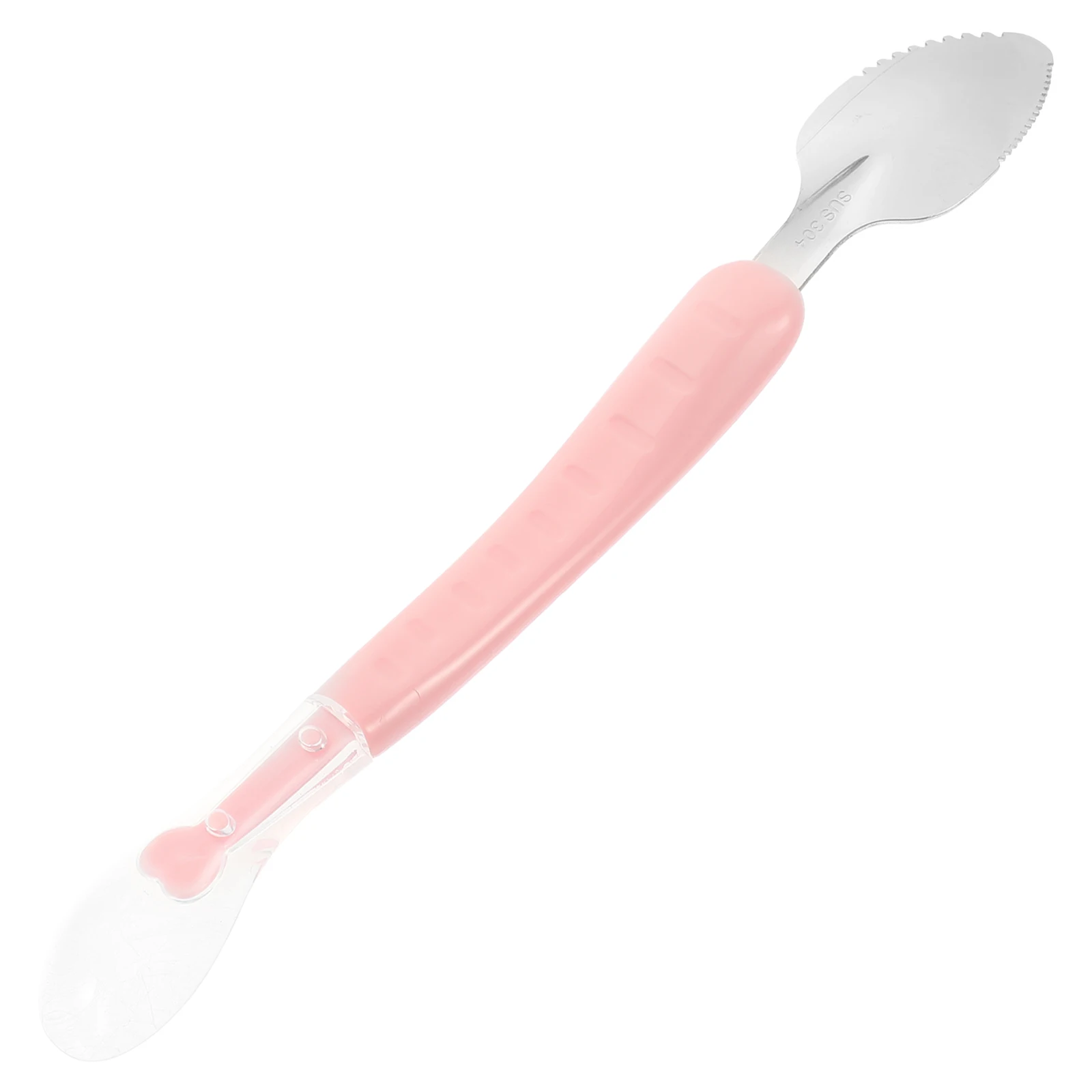 Double EndedFruitScrapingCucchiaiAcciaio inossidabileBabyPureeScoopsGreenScatola di immagazzinaggioBambinoDessertGrapeFruttaCucchiaiCottoConta AlimentiMasher