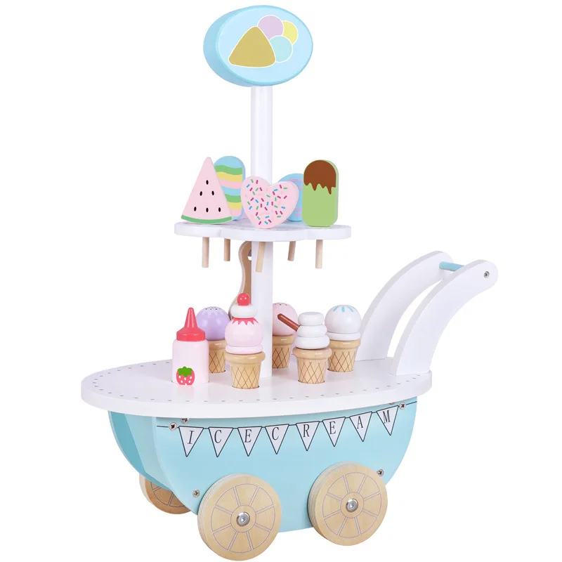 High-quality children's play house kitchen toy simulation American ice car set 3-6 years old baby girl boy gift child walker