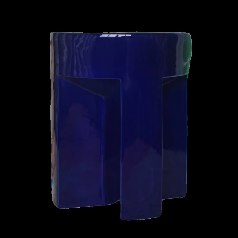 Home Living Room Decoration Side Table Dark Blue Ceramic Material Stool Modern Simple Style Coffee Table Vase Display Stand