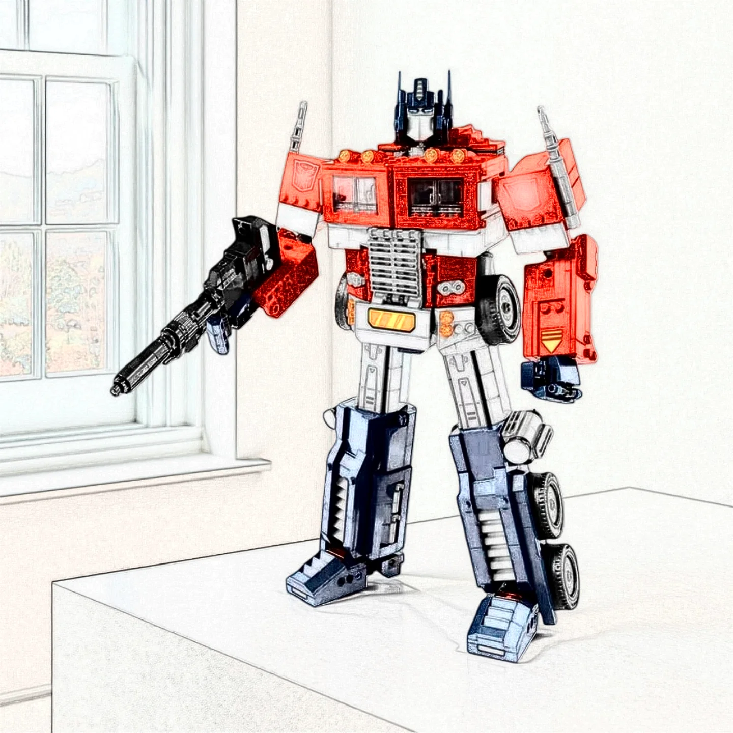 

1500 + шт., фигурки роботов-трансформеров, креативные модели, строительные блоки, наборы кирпичей, рождественские подарки, игрушки