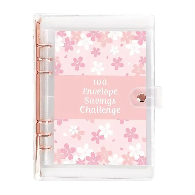 

100 Envelopes Money Saving Challenge A5 Binders 100 Envelope Savings Challenge Journal PVC Budget Binder With Cash Envelopes