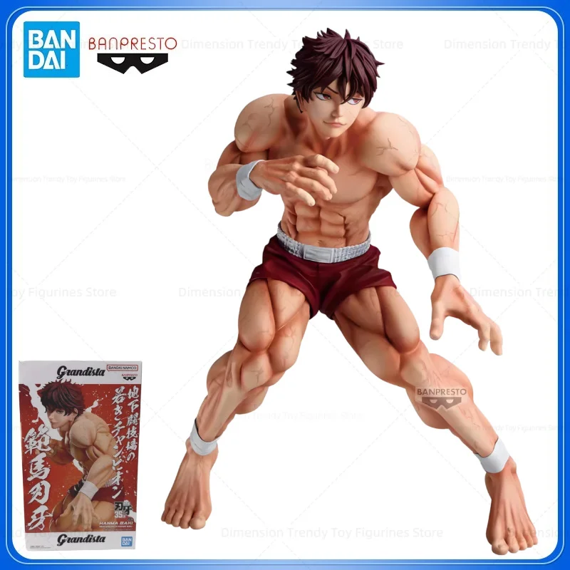 In Stock Bandai Banpresto Original Grandista Anime Baki Hanma Baki Pvc Action Figure Model Toy Collection Birthday Boxed Gift DT