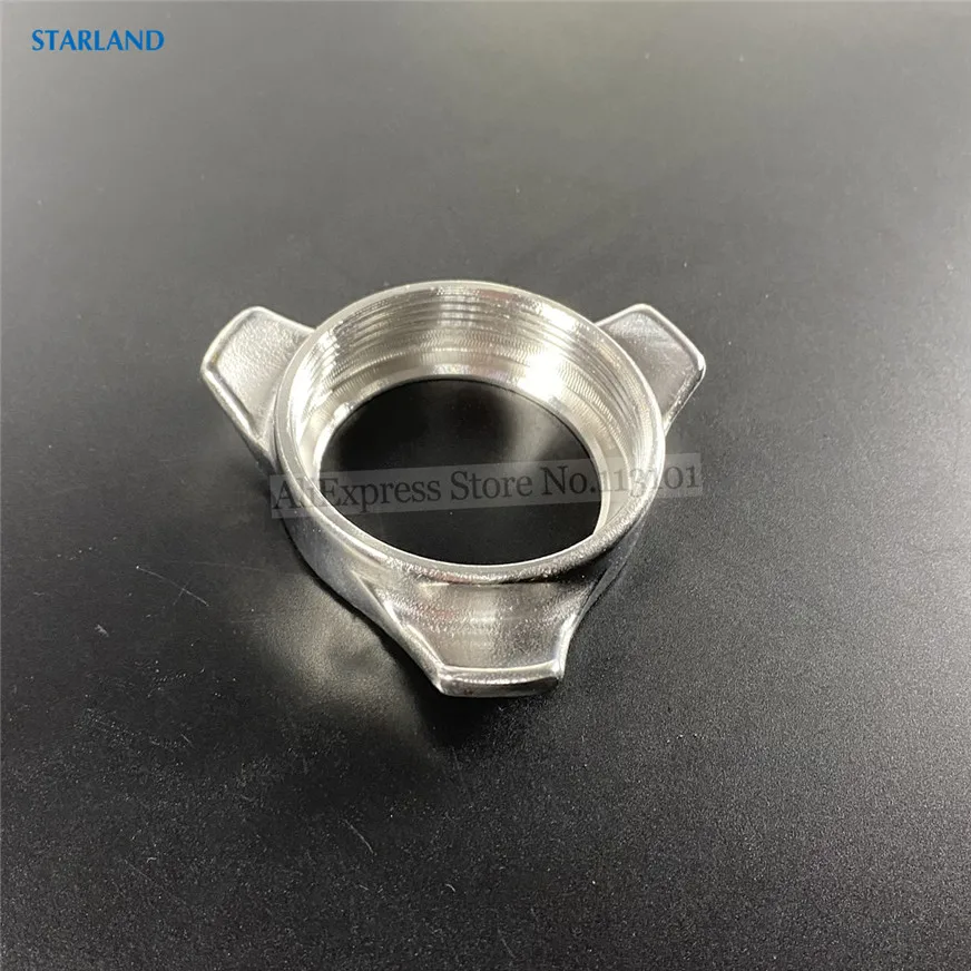 Stainless Steel Tight Nut Triangle Shaped Clamping Bolt Sausage Stuffers Accessory New Spare Part Churros Machines Diameter 54mm