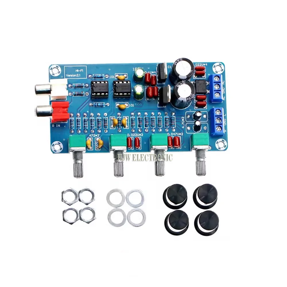 XH-M164 NE5532 Stereo Pre-amp Preamplifier Tone Board Audio 4 Channels Amplifier Module 4CH Control Circuit Telephone Preamp