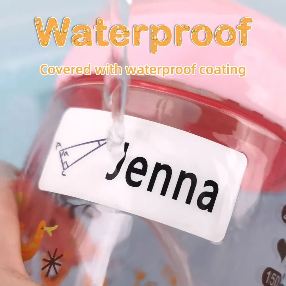 Multi tamanho nome adesivo personalizado primeiro nome etiqueta à prova dwaterproof água etiquetas personalizadas para crianças scrapbook pessoal crianças etiqueta escolar