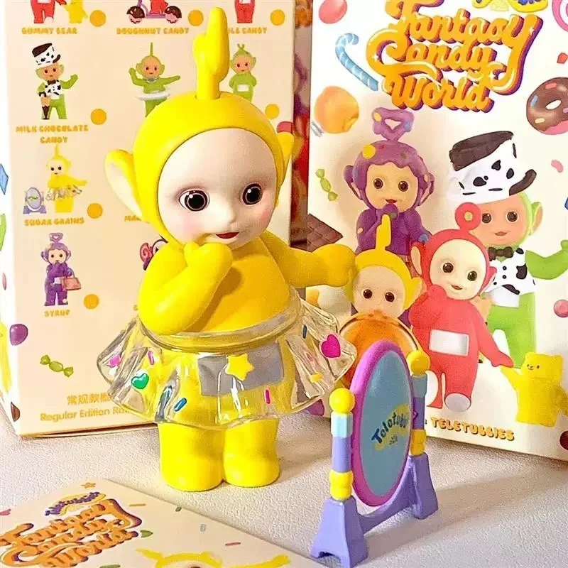 Genuine Teletubbies Dream Candy World Series Cute Super Cute mobile Model Desktop Model Decoration Collect Toys regalo di compleanno