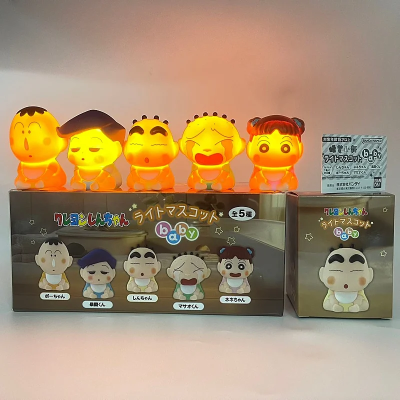 انمي ياباني تلوين شين تشان ضوء الليل لطيف نيني كازاما اليدوية صندوق أعمى لعبة دمية غرفة زينة زخرفية هدية الكريسماس