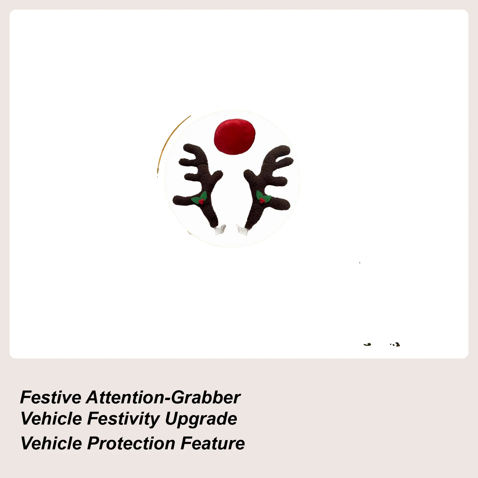 

Christmas Antlers For Car Holiday Auto Exterior Costume Reindeer Car Kit Antlers For Suv Van Truck Vehicle Automotive