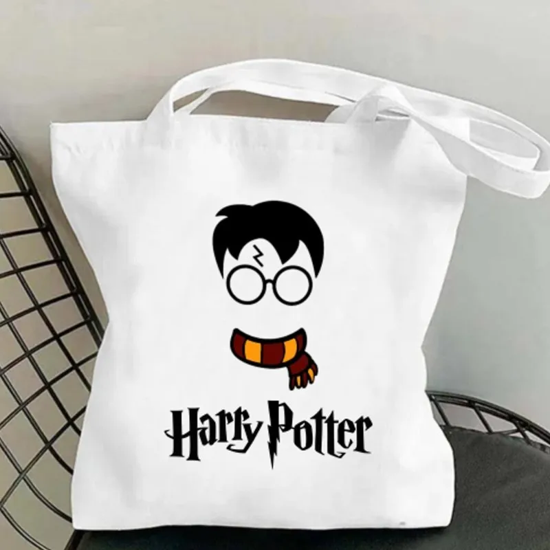 BEAST KINGDOM H-Harry-Movie-Potter Women Shoulder Bags Casual Handbag Tote Bag Large Capacity Cotton Shopping Bag