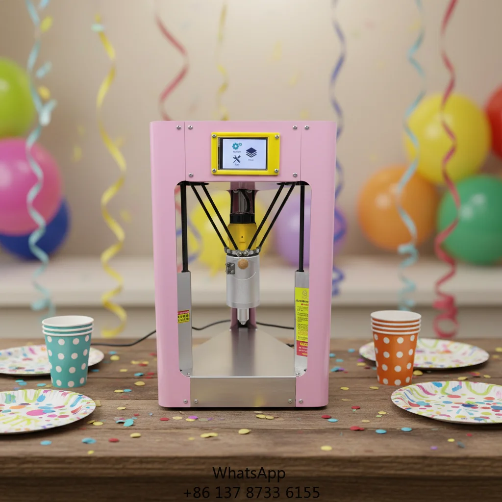 New 1 Year Festival Party Street Stall Portable Low Noise Energy Saving Food Grade 3D Sugar Painting Printer USB