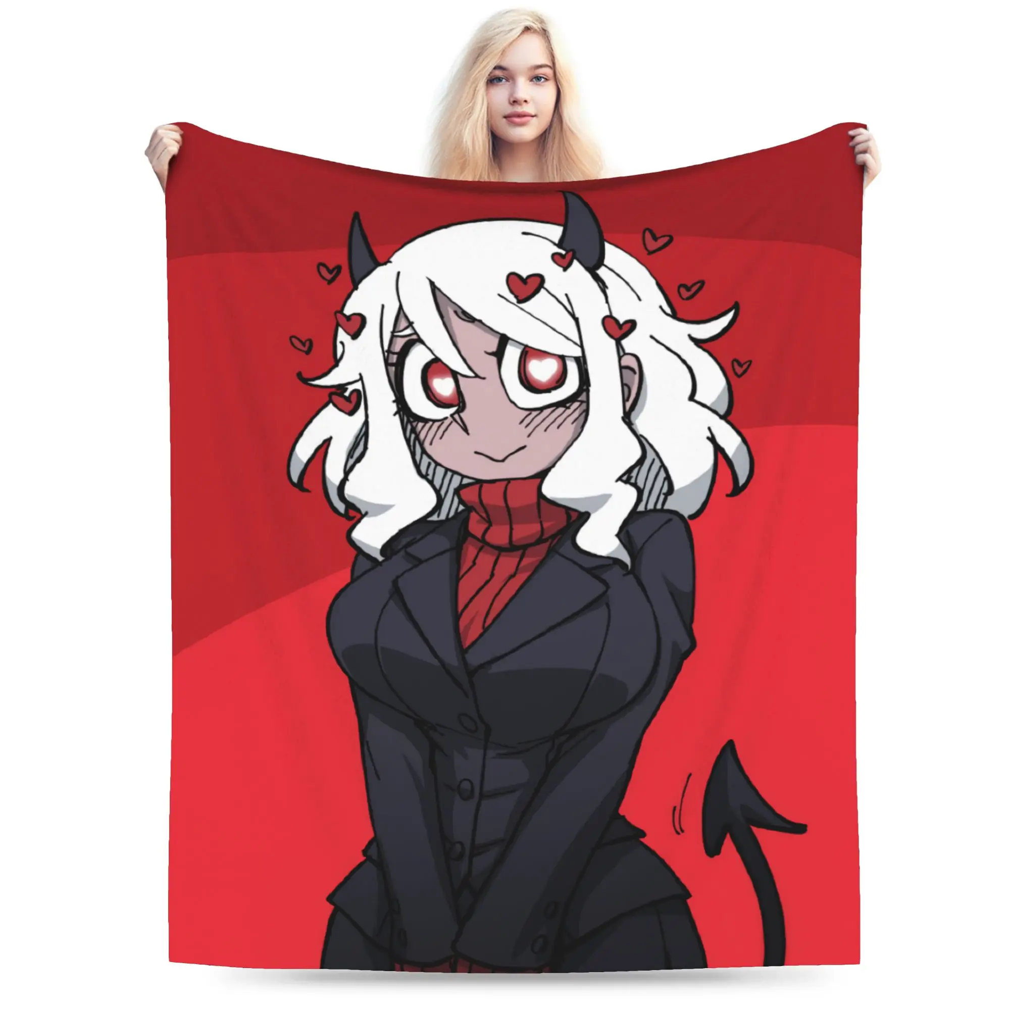 Comfort Contradiction Helltaker Lucifers Modeus Blanket Merch Sofa Decorative  Blanket Throw Ultra-Soft Fleece for Travel