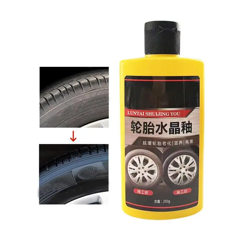 

High Gloss Tire Shine Tire Shine Coating Liquid Quick Drying Tire Coating & Dressing 280ml Long Lasting UV Protection Tool