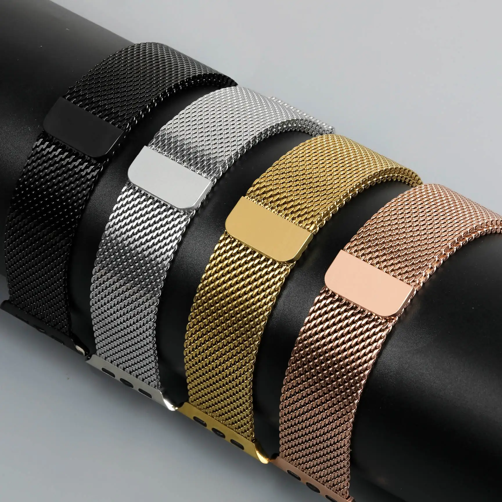 حزام حلقة ميلانو مغناطيسي سميك لساعة أبل الترا 3 2 العصابات 49 مللي متر 44 مللي متر 40 مللي متر 41 مللي متر 45 مللي متر 46 مللي متر سوار iWatch 6789 10 11 SE 3