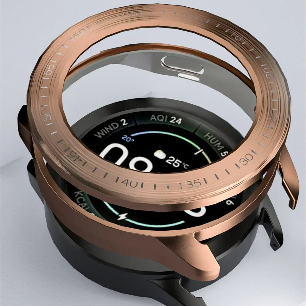 Cover for Xiaomi Mi Watch S3 Case Accessories PC Protector Shell for Mi Watch S3 Electroplated Wire Drawing Hollow Case+bezel