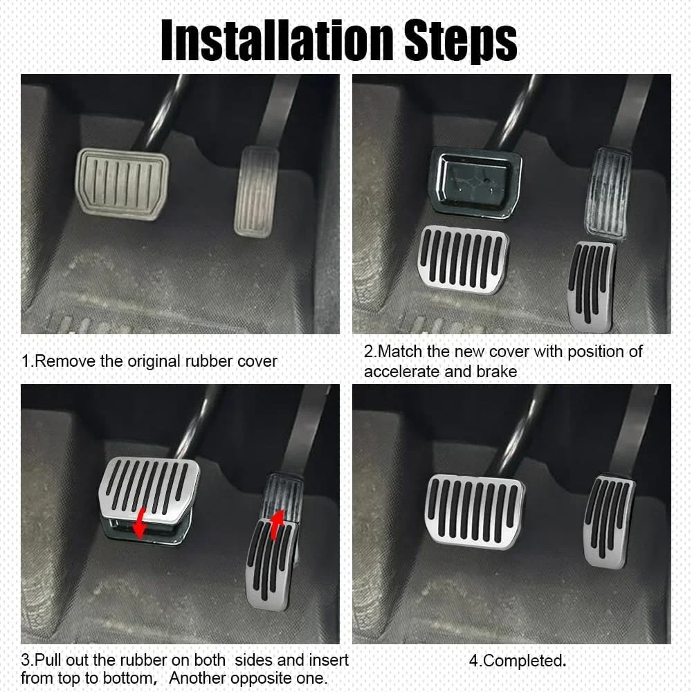 ل تسلا نموذج 3/Y غطاء دواسة الألومنيوم 2 حزمة الملحقات 2022-2025 منصات دواسة القدم المضادة للانزلاق الأداء مسرع Tesmayx