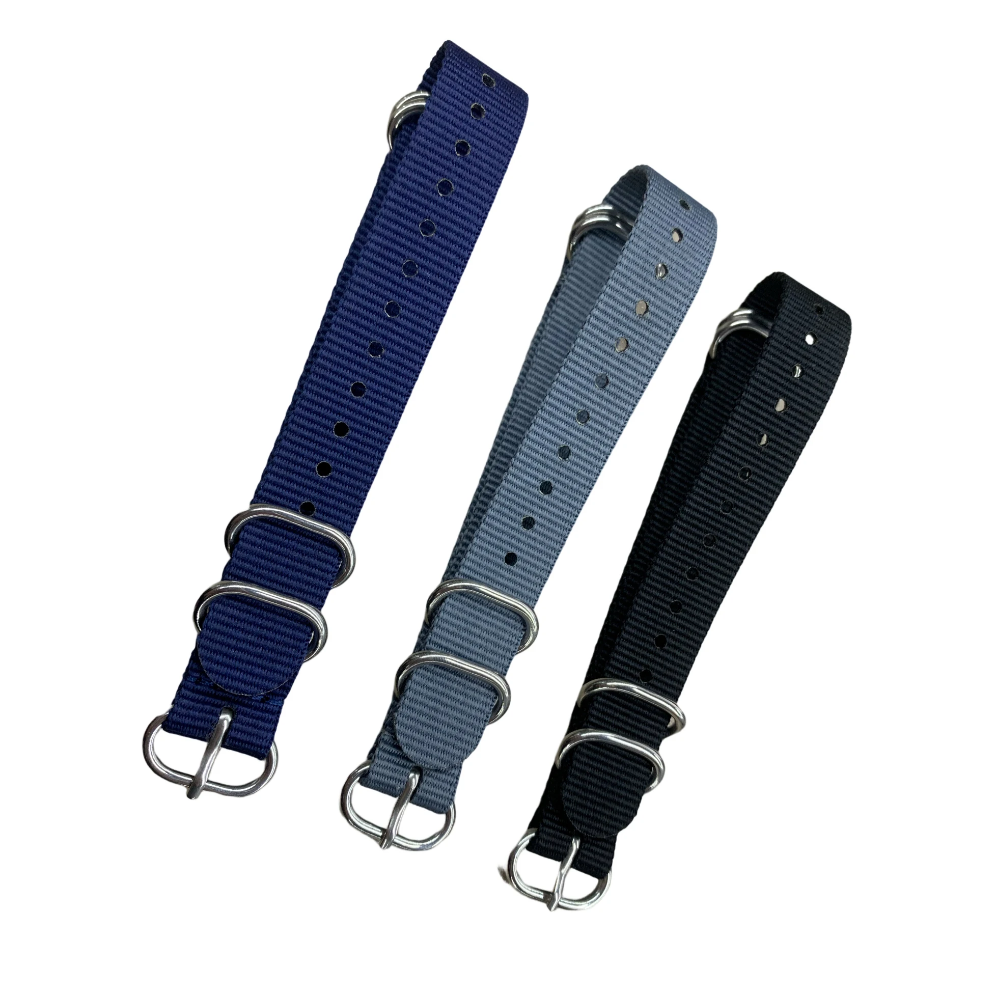 15mm Nylon Watch Band Ballistic Nylon Multicolor Replacement Watch Straps with Stainless Steel Buckle, 1pcs