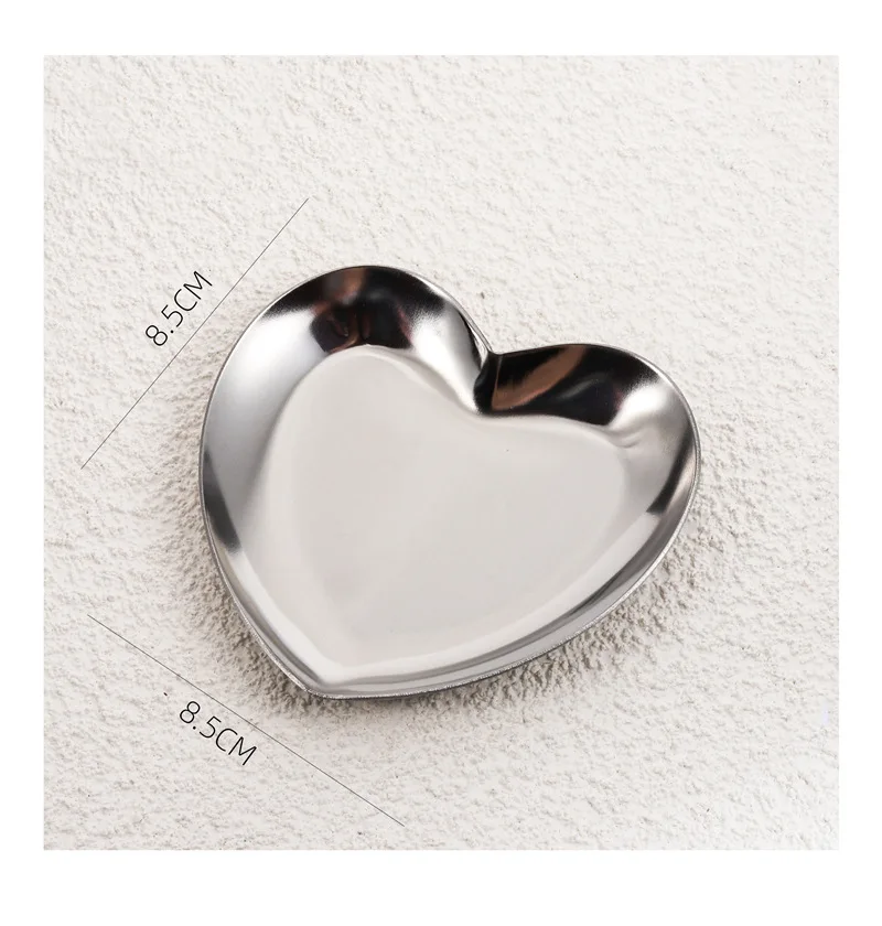 1PC Stainless Steel Manicure Palette Nail Art Painting Gel Palette DIY Heart-shaped Nail Display Board Mixing Color Pallet