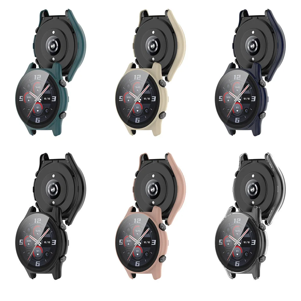 BEHUA Panzerglas+Hülle für Honor Watch 4 SmartWatch Rundum-Displayschutz Harte PC-Schutzhülle für Huawei Honor Watch4 Cover – Detail 12