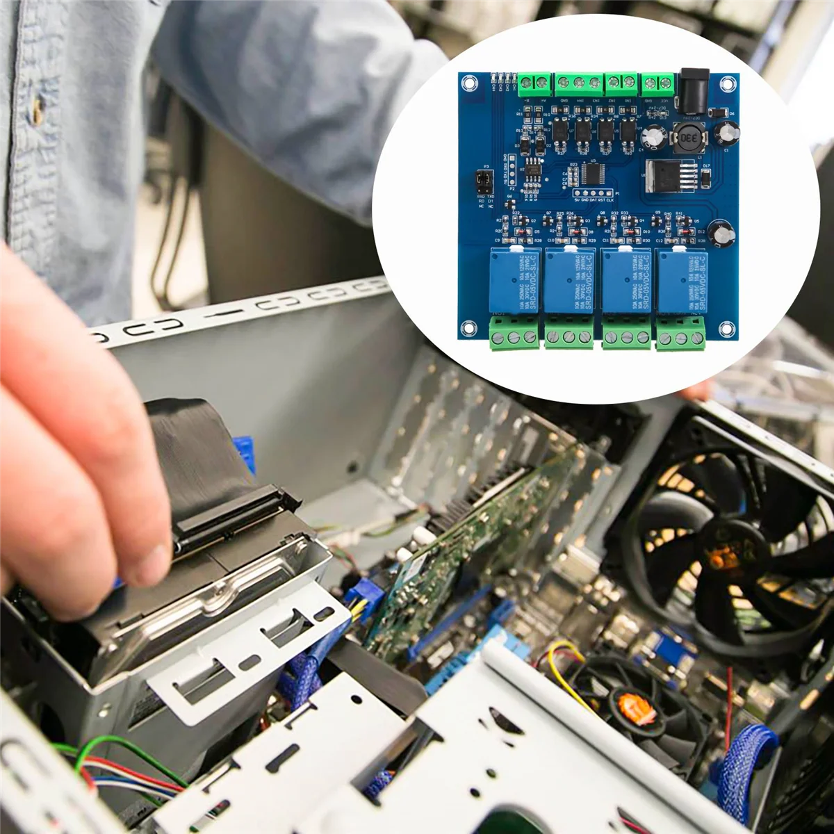 Четырехсторонний релейный модуль Modbus RTU 7-24 В, релейный модуль коммутатора RS485/TTL, вход и выход с защитой от обратного хода