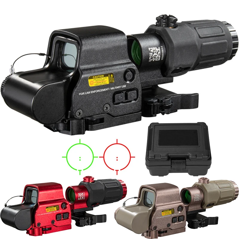 

558 Holographic Red Green Dot Sight Tactical Scope QR with G33 Magnifier HHS