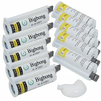 10 stks 50 ml 10:1 Kalefateren Lijm Twee-Componenten Witte AB Lijm Structurele Lijm voor 50 ml AB Lijmpistool 10:1 Kitpistool Dispenser