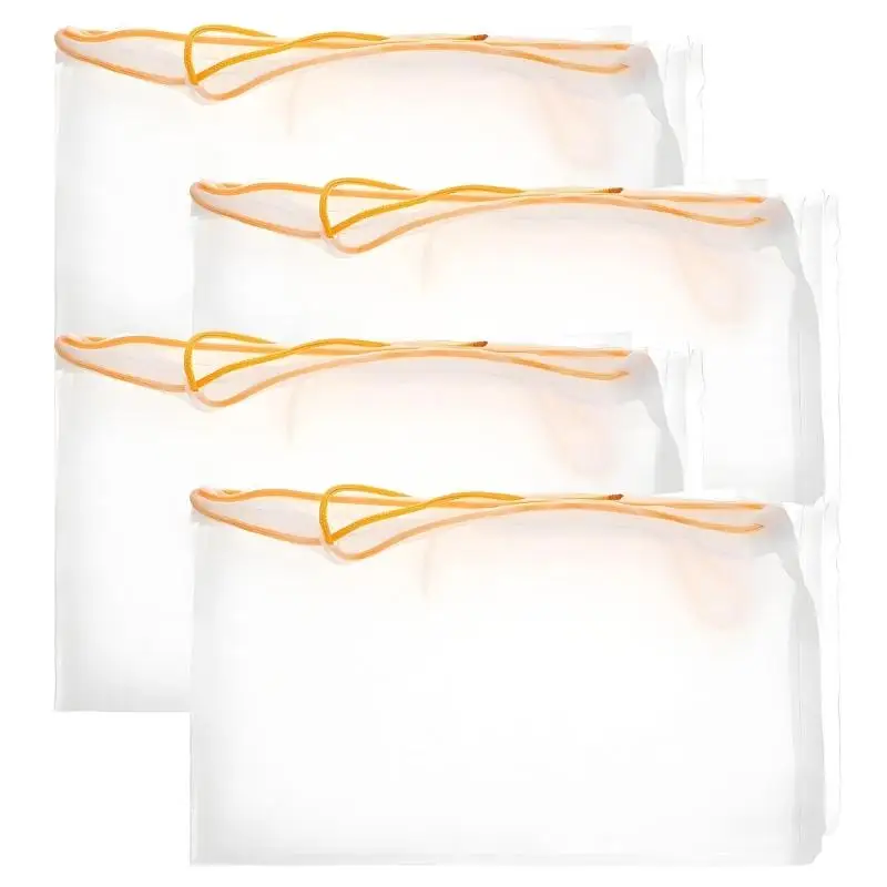 Pack Of 4 Fine Mesh Filter Bags With Drawstring For Honeys Wine Juices Straining Honeys Equipment D2RD