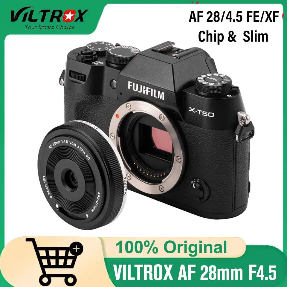 

VILTROX AF 28mm F4.5 Chip Autofocus Full Frame Camera Lens Retro Slim For Fujifilm X Sony E Nikon Z Mount