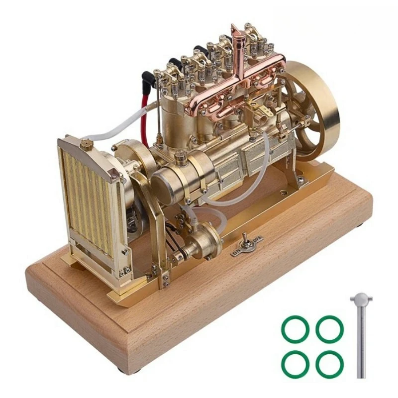 Water Cooled Four Cylinder Operable Starting Fuel Engine Model H75 for Laboratory Physics Experiment Teaching Hobby Collection
